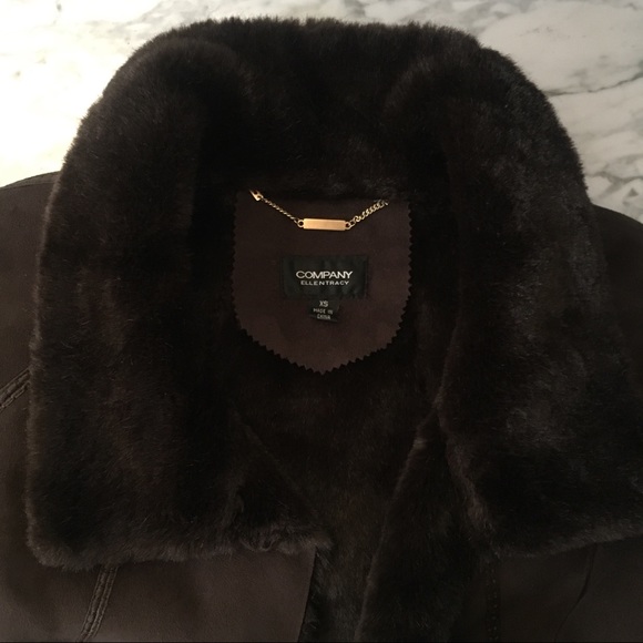 ELLEN TRACY Brown Faux-fur Coat - Picture 5 of 8